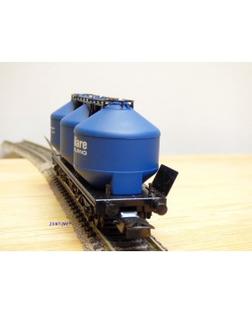 ELECTROTREN  1604,  wagon à 3 silos pour pulvérulents  type Us  AUSILIARE   FS        BO