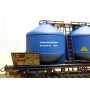ELECTROTREN  1604,  wagon à 3 silos pour pulvérulents  type Us  AUSILIARE   FS        BO