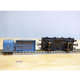 FLEISCHMANN  / WIKING  5219,  wagon plat chargé camion benne MAN  DB  BO