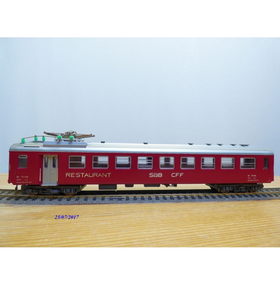 FLEISCHMANN 5131,  wagon restaurant à pantographe Dr 10136   SBB    neuf  BO