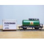 FLEISCHMANN 1475 D,  wagon citerne ancien  à plate forme de serre freins  DEA   DB   neuf    BO