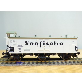 FLEISCHMANN 5381 K, wagon couvert à 3 essieux  SEEFISCHE   DR   neuf   BO 