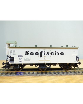 FLEISCHMANN 5381 K, wagon couvert à 3 essieux  SEEFISCHE   DR   neuf   BO 