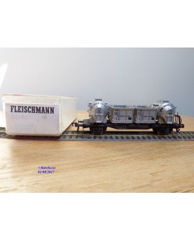 FLEISCHMANN  1473,  wagon plat chargé contenaurs Von Haus zu Haus   DB   BO