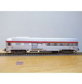 JOUEF  8650, voiture grandes lignes inox mixte 1 Cl. / fourgon  A2Dtux  éclairé  TEE PBA   SNCF   neuf   BO                    