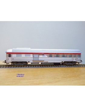 JOUEF  8650, voiture grandes lignes inox mixte 1 Cl. / fourgon  A2Dtux  éclairé  TEE PBA   SNCF   neuf   BO                    