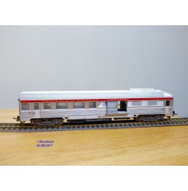 JOUEF  8650, voiture grandes lignes inox mixte 1 Cl. / fourgon  A2Dtux  éclairé  TEE PBA   SNCF   neuf   BO                    