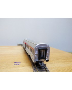 JOUEF  8650, voiture grandes lignes inox mixte 1 Cl. / fourgon  A2Dtux  éclairé  TEE PBA   SNCF   neuf   BO                    