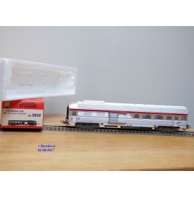 JOUEF  8650, voiture grandes lignes inox mixte 1 Cl. / fourgon  A2Dtux  éclairé  TEE PBA   SNCF   neuf   BO                    