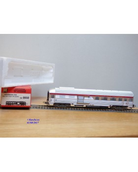 JOUEF  8650, voiture grandes lignes inox mixte 1 Cl. / fourgon  A2Dtux  éclairé  TEE PBA   SNCF   neuf   BO                    