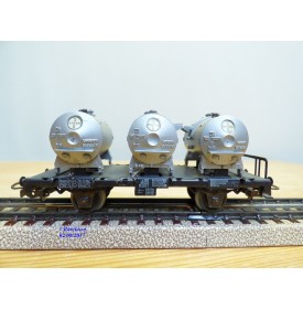 Märklin 4520 . 3,  wagon plat porte conteneurs BAYER   DB 