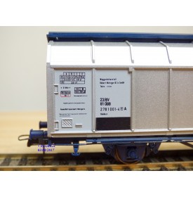 ROCO 44019, couplage de 2 wagons à parois coulissantes type  Habbins  DELACHER + CO   ÖBB   neuf   BO