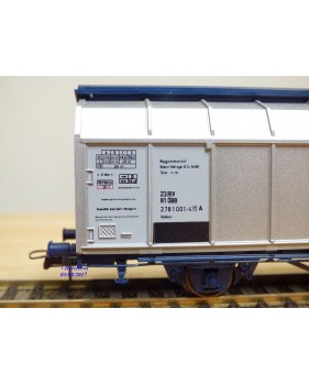 ROCO 44019, couplage de 2 wagons à parois coulissantes type  Habbins  DELACHER + CO   ÖBB   neuf   BO