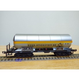FLEISCHMANN 1499 R,  wagon citerne pare soleil  à plate forme de serre freins  RUHR-STICKSTOFF AG  DB    neuf   BO