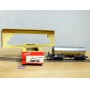 FLEISCHMANN 1499 R,  wagon citerne pare soleil  à plate forme de serre freins  RUHR-STICKSTOFF AG  DB    neuf   BO