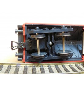 Fleischmann 5234 wagon plat porte conteneurs Lbs 598 World Travel Agency DB BO