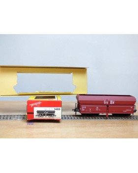 Fleischmann 5234 wagon plat porte conteneurs Lbs 598 World Travel Agency DB BO