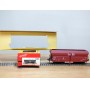 Fleischmann 5234 wagon plat porte conteneurs Lbs 598 World Travel Agency DB BO