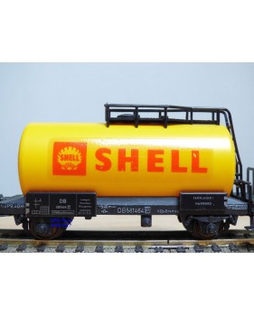 FLEISCHMANN 1475 SH,  wagon citerne ancien  à plate forme de serre freins  SHELL   DB   neuf    BO