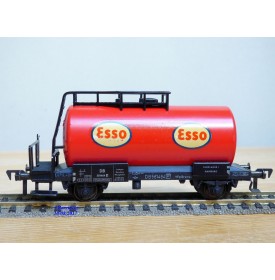 FLEISCHMANN 1475 E,  wagon citerne ancien  à plate forme de serre freins  ESSO    DB   neuf    BO