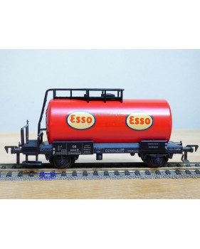 FLEISCHMANN 1475 E,  wagon citerne ancien  à plate forme de serre freins  ESSO    DB   neuf    BO