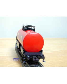FLEISCHMANN 1475 E,  wagon citerne ancien  à plate forme de serre freins  ESSO    DB   neuf    BO