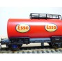 FLEISCHMANN 1475 E,  wagon citerne ancien  à plate forme de serre freins  ESSO    DB   neuf    BO