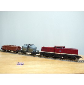 PIKO  0724,   coffret BR 110 et 2 wagons DR    BO 