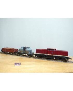 PIKO  0724,   coffret BR 110 et 2 wagons DR    BO 