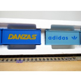 JOUEF  2632 ???,  assortiment de 4 conteneurs  20'  DANZAS et ADIDAS  BO