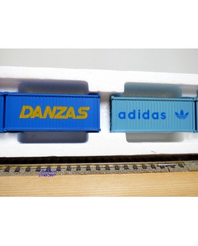 JOUEF  2632 ???,  assortiment de 4 conteneurs  20'  DANZAS et ADIDAS  BO