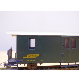 BEMO 3265 113, fourgon à bagages série D  N°4033  RhB  BO