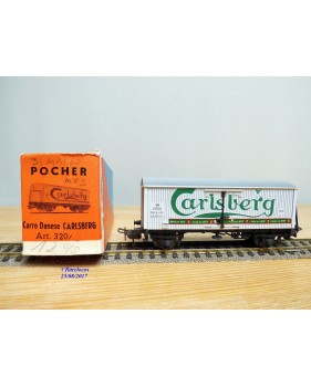 POCHER 320 / 3,  wagon réfrigérant type ZA Carlsberg   DSB   neuf  BO 