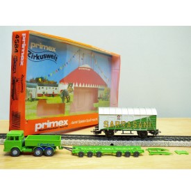 PRIMEX ( Märklin )  4584, Camion et wagon cirque SARRASANI  Neuf  BO 