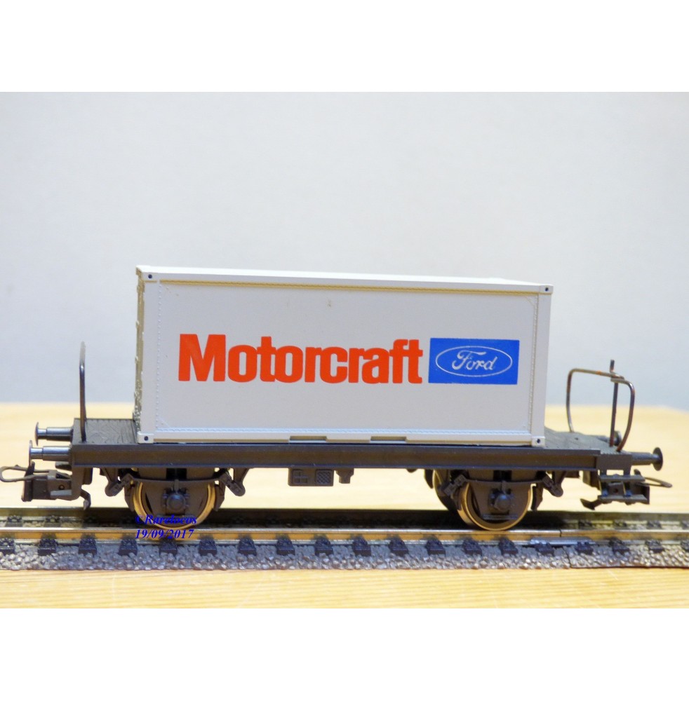 RIVAROSSI 2094, wagon plat à ranchers type Lbs avec conteneur Motorcraft   FS   Neuf   BO