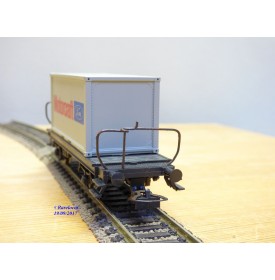 RIVAROSSI 2094, wagon plat à ranchers type Lbs avec conteneur Motorcraft   FS   Neuf   BO