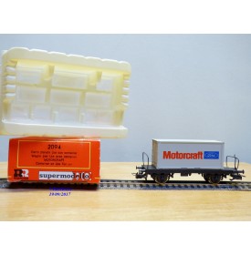 RIVAROSSI 2094, wagon plat à ranchers type Lbs avec conteneur Motorcraft   FS   Neuf   BO