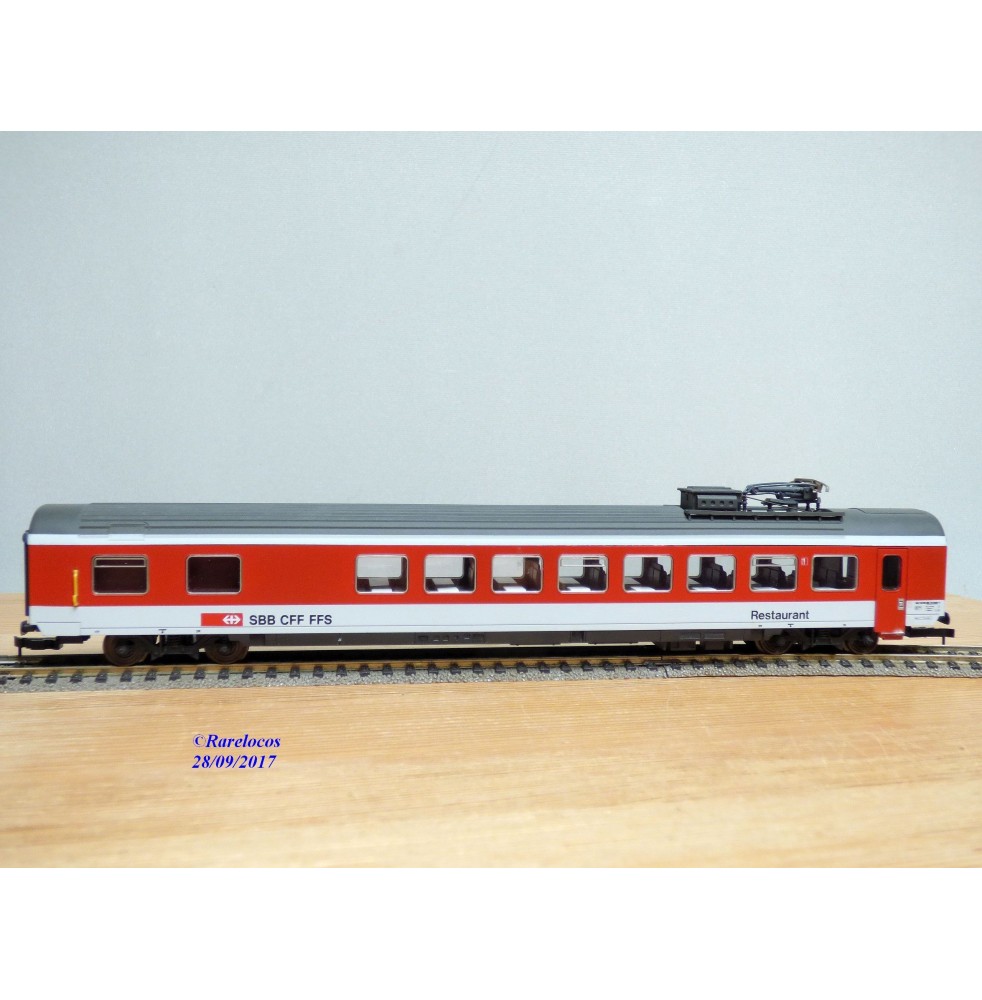 ROCO 44228A / 44473, voiture restaurant   à pantographe   type WR   SBB      BO 