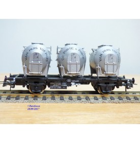 ROCO 47599,  wagon plat  porte conteneur DE PORTE A PORTE  SNCB     Neuf   BO