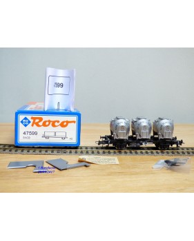 ROCO 47599,  wagon plat  porte conteneur DE PORTE A PORTE  SNCB     Neuf   BO