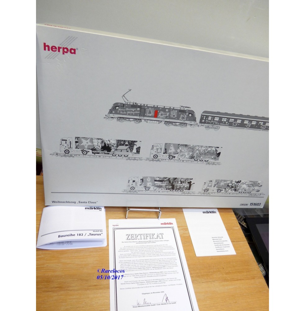 Märklin / Herpa 151603 / 26528, rare  coffret  Weihnachtszug " Santa Claus "  neuf   BO 