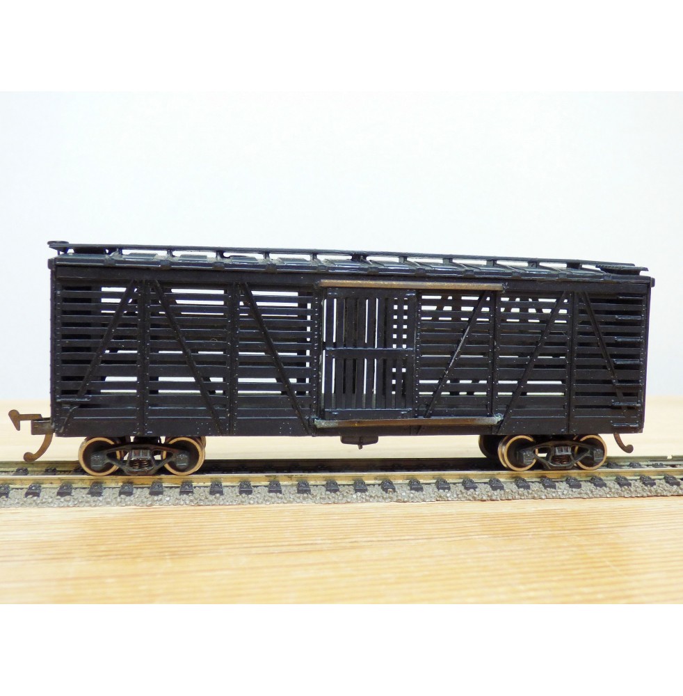 TENSHODO ???, wagon à claire voies pour transport de bétail ( stock car ) des chemins de fer américains  neuf   BO