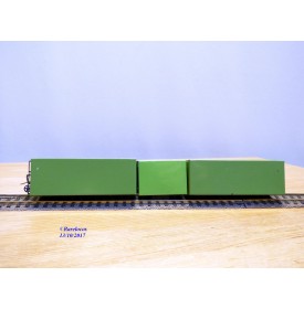 ENDO ( TER ) ????, wagon plat à bogies porte conteneurs N° 19720 chargé de 3 conteneurs  JNR   BO 