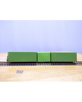 ENDO ( TER ) ????, wagon plat à bogies porte conteneurs chargé de 3 conteneurs  JNR   BO 
