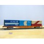 TOMIX   350000, wagon porte conteneurs chargé de 3 conteneurs de 20'  JNR  neuf  BO
