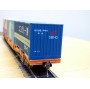 TOMIX   350000, wagon porte conteneurs chargé de 3 conteneurs de 20'  JNR  neuf  BO