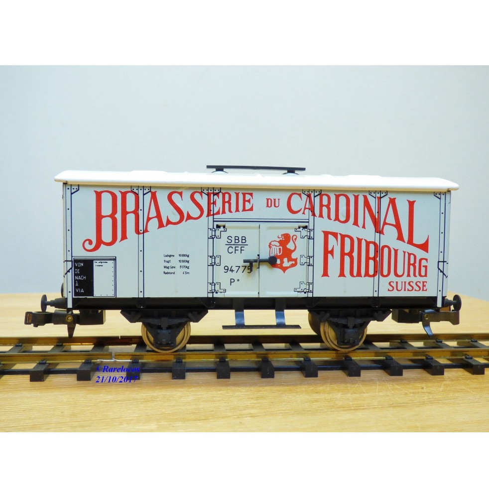 ETS  443, wagon réfrigérant type P  Brasserie du Cardinal  SBB neuf  BO