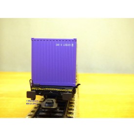 Märklin 4852,  wagon plat porte conteneurs type Lbs chargé d' un conteneur de 40 ' SBB  neuf   BO