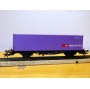 Märklin 4852,  wagon plat porte conteneurs type Lbs chargé d' un conteneur de 40 ' SBB  neuf   BO