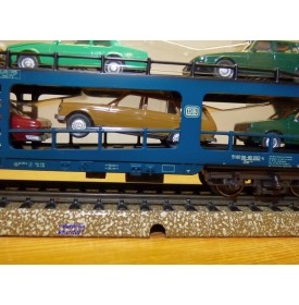 Märklin 4234,  wagon porte autos type DDm 915 chargé 8 autos DB  neuf   BO